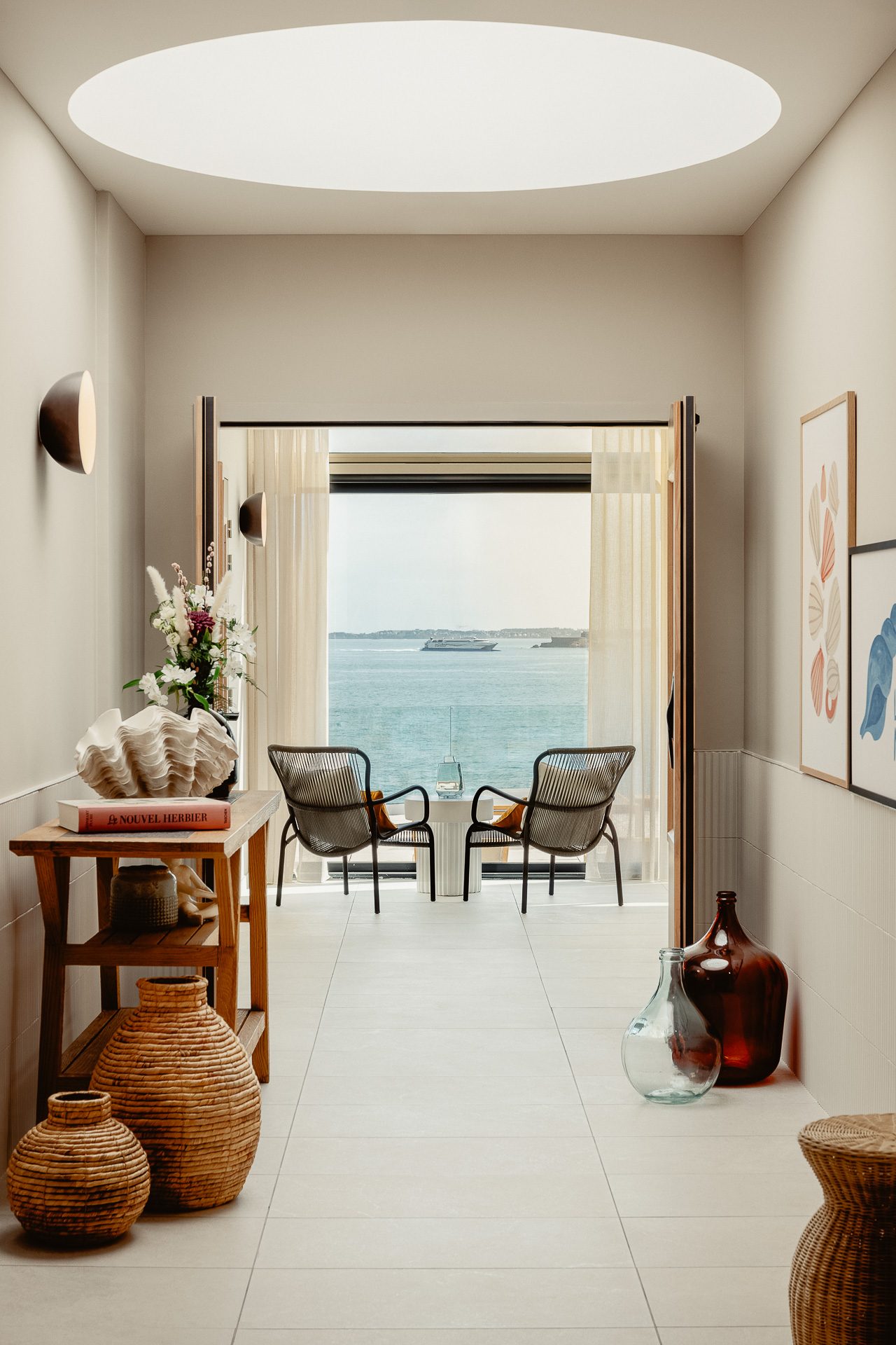 Une chambre côté mer de l'Emeria Dinard, vue sur la Manche