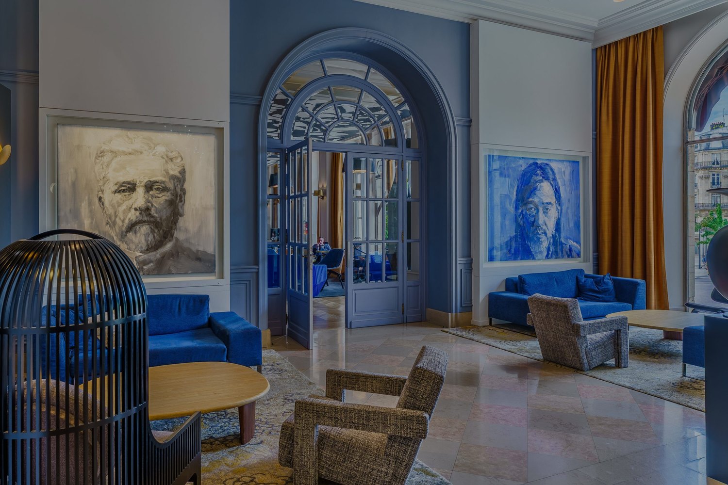 Un salon du Grand Hôtel La Cloche, à Dijon