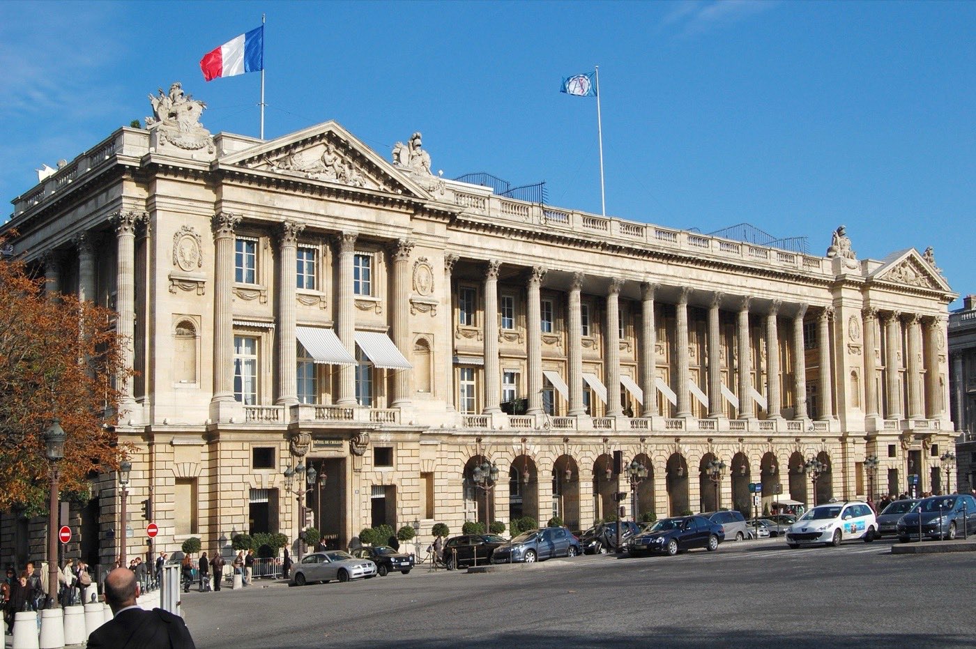 La colonnade de l'Hôtel de Crillon, place de la Concorde